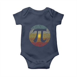 Pi Day Baby Onesie - 3,14 Pi Number Retro Symbol - Math Science TS11 Navy Print Your Wear