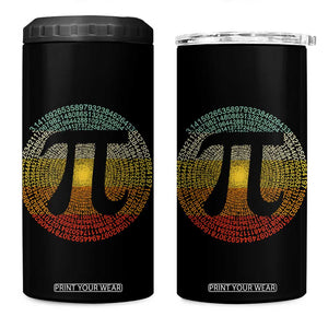 Pi Day 4 in 1 Can Cooler Tumbler 3,14 Pi Number Retro Symbol Math Science TS11 One Size: 16 oz Black Print Your Wear