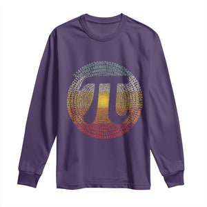 Pi Day Long Sleeve Shirt 3,14 Pi Number Retro Symbol Math Science TS11 Purple Print Your Wear