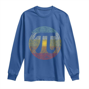 Pi Day Long Sleeve Shirt 3,14 Pi Number Retro Symbol Math Science TS11 Royal Blue Print Your Wear