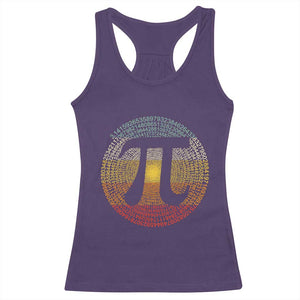 Pi Day Racerback Tank Top 3,14 Pi Number Retro Symbol Math Science TS11 Purple Print Your Wear