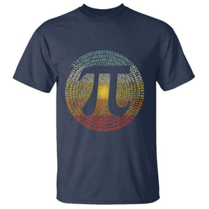 Pi Day T Shirt 3,14 Pi Number Retro Symbol Math Science TS11 Navy Print Your Wear