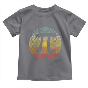 Pi Day Toddler T Shirt 3,14 Pi Number Retro Symbol Math Science TS11 Charcoal Print Your Wear