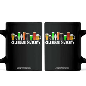 Celebrate Diversity St Patricks Day Beer Drinking Coffee Mug TS11 Black Print Your Wear