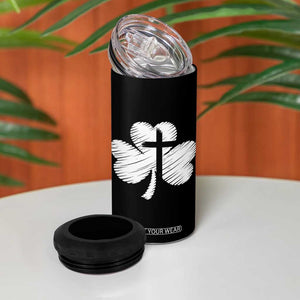 St Patricks Day Christian Religious Shamrock Cross 4 in 1 Can Cooler Tumbler TS11 Print Your Wear