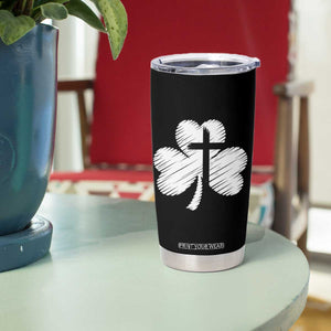 St Patricks Day Christian Religious Shamrock Cross Tumbler Cup TS11 Print Your Wear