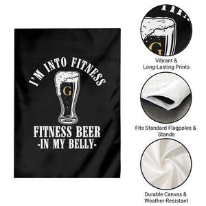 Funny Irish Stout Drinking Garden Flag I Am Into Fitness Fitting Beer In My Belly TS11 Print Your Wear