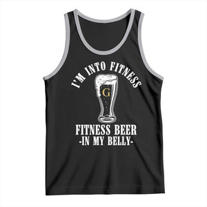 Funny Irish Stout Drinking Tank Top I Am Into Fitness Fitting Beer In My Belly TS11 Black Athletic Heather Print Your Wear