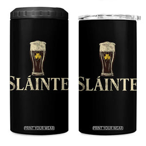 Funny Slainte Stout Beer Irish Drinking St Patricks Day 4 in 1 Can Cooler Tumbler TS11 One Size: 16 oz Black Print Your Wear