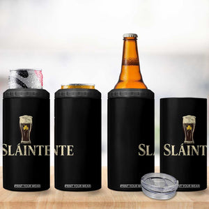 Funny Slainte Stout Beer Irish Drinking St Patricks Day 4 in 1 Can Cooler Tumbler TS11 Print Your Wear
