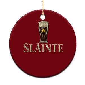 Funny Slainte Stout Beer Irish Drinking St Patricks Day Ceramic Ornament TS11 1pc Red Print Your Wear