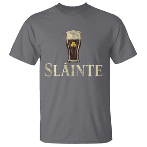 Funny Slainte Stout Beer Irish Drinking St Patricks Day T Shirt TS11 Charcoal Print Your Wear