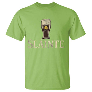 Funny Slainte Stout Beer Irish Drinking St Patricks Day T Shirt TS11 Lime Print Your Wear
