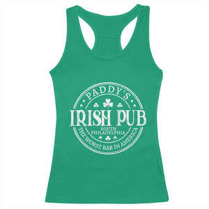 Funny Paddys Irish Pub Racerback Tank Top The Worst Bar In America St Patricks Day Beer Drinking TS11 Irish Green Print Your Wear