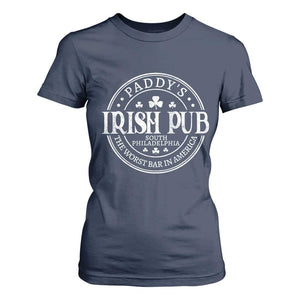 Funny Paddys Irish Pub T Shirt For Women The Worst Bar In America St Patricks Day Beer Drinking TS11 Navy Print Your Wear