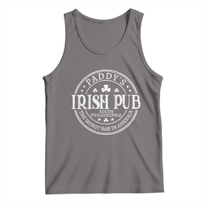 Funny Paddys Irish Pub Tank Top The Worst Bar In America St Patricks Day Beer Drinking TS11 Deep Heather Print Your Wear