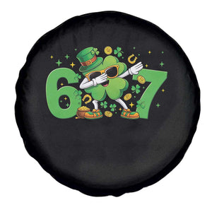Funny Six Seven 67 St Patricks Day Dabbing Shamrock Spare Tire Cover TS11 Print Your Wear