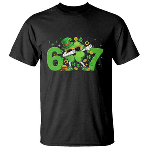 Funny Six Seven 67 St Patricks Day Dabbing Shamrock T Shirt TS11 Black Print Your Wear
