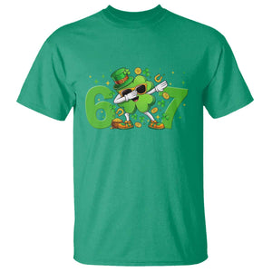Funny Six Seven 67 St Patricks Day Dabbing Shamrock T Shirt TS11 Irish Green Print Your Wear