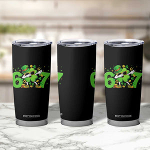 Funny Six Seven 67 St Patricks Day Dabbing Shamrock Tumbler Cup TS11 Print Your Wear