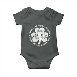 Funny Paddys Irish Pub - Baby Onesie TS11 Dark Heather Print Your Wear