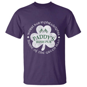 Funny Paddys Irish Pub T Shirt - Worst Bar In Philadelphia - St Patricks Day Beer Drinking TS11 Purple Print Your Wear