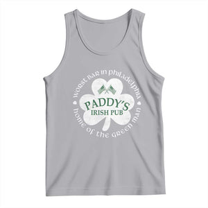 Funny Paddys Irish Pub Tank Top Worst Bar In Philadelphia St Patricks Day Beer Drinking TS11 Athletic Heather Print Your Wear