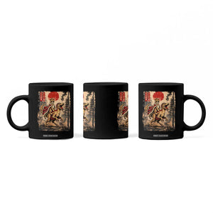 Cat Princess Riding Raptor Dinosaur Coffee Mug Japanese Vintage Graphic Ukiyoe Art TS11 Print Your Wear