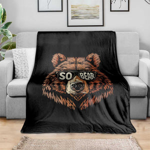 Sobriety Anniversary Sober Bear AA NA Recovery Throw Blanket TS11 Print Your Wear