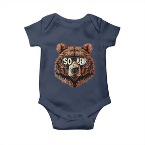 Sobriety Anniversary Sober Bear AA NA Recovery Baby Onesie TS11 Navy Print Your Wear