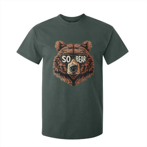 Sobriety Anniversary Sober Bear AA NA Recovery T Shirt For Kid TS11 Dark Forest Green Print Your Wear
