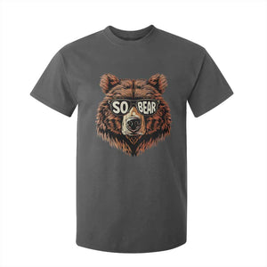 Sobriety Anniversary Sober Bear AA NA Recovery T Shirt For Kid TS11 Dark Heather Print Your Wear