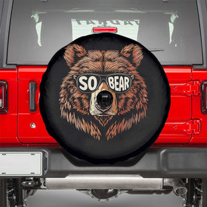 Sobriety Anniversary Sober Bear AA NA Recovery Spare Tire Cover TS11 Black Print Your Wear