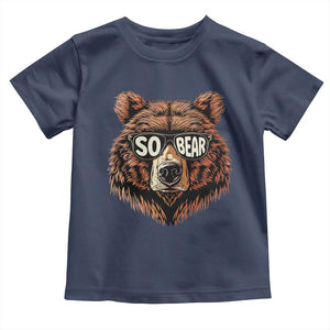 Sobriety Anniversary Sober Bear AA NA Recovery Toddler T Shirt TS11 Navy Print Your Wear