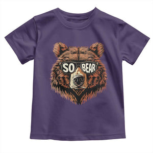 Sobriety Anniversary Sober Bear AA NA Recovery Toddler T Shirt TS11 Purple Print Your Wear