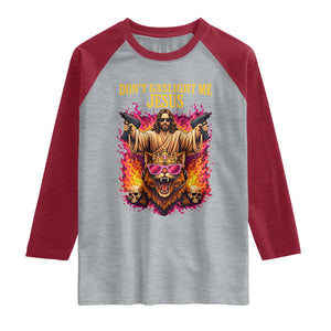 Dont Gaslight Me Jesus Raglan Shirt Princess Cat Princess Meme Faith Humor TS11 Heather Gray Heather Red Print Your Wear