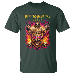 Dont Gaslight Me Jesus T Shirt - Princess Cat Donut Meme Faith Humor Tee TS11 Dark Forest Green Print Your Wear