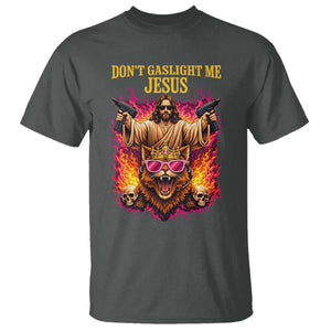 Dont Gaslight Me Jesus T Shirt - Princess Cat Donut Meme Faith Humor Tee TS11 Dark Heather Print Your Wear