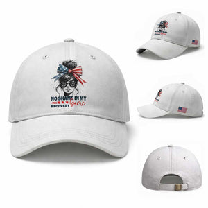No Shame In My Recovery Game Baseball Cap Sobriety AA NA Anniversary TS11 Baseball Cap Universal Fit White Print Your Wear