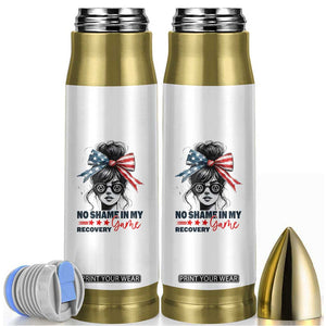 No Shame In My Recovery Game Bullet Tumbler Sobriety AA NA Anniversary TS11 White Print Your Wear