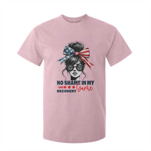 No Shame In My Recovery Game T Shirt For Kid Sobriety AA NA Anniversary TS11 Light Pink Print Your Wear