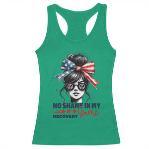 No Shame In My Recovery Game Racerback Tank Top Sobriety AA NA Anniversary TS11 Irish Green Print Your Wear