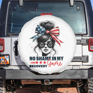 No Shame In My Recovery Game Spare Tire Cover Sobriety AA NA Anniversary TS11 No hole White Print Your Wear