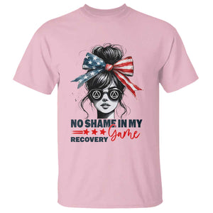 No Shame In My Recovery Game T Shirt Sobriety AA NA Anniversary TS11 Light Pink Print Your Wear