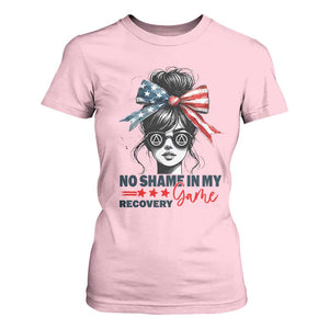 No Shame In My Recovery Game T Shirt For Women Sobriety AA NA Anniversary TS11 Light Pink Print Your Wear