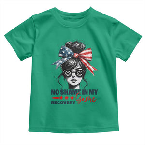 No Shame In My Recovery Game Toddler T Shirt Sobriety AA NA Anniversary TS11 Irish Green Print Your Wear