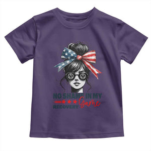 No Shame In My Recovery Game Toddler T Shirt Sobriety AA NA Anniversary TS11 Purple Print Your Wear