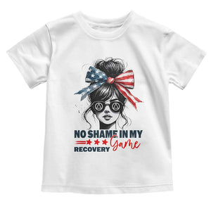 No Shame In My Recovery Game Toddler T Shirt Sobriety AA NA Anniversary TS11 White Print Your Wear