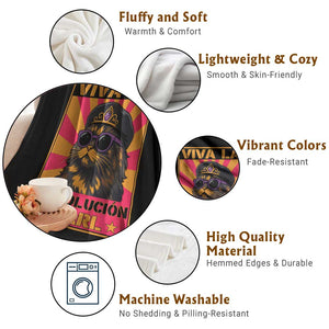 Viva La Revolucion Carl Throw Blanket Funny Cat Princess Meme TS11 Print Your Wear