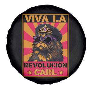 Viva La Revolucion Carl Spare Tire Cover Funny Cat Princess Meme TS11 Print Your Wear
